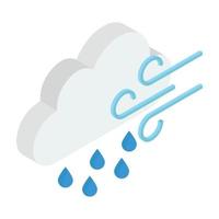 conceptos de lluvia meteorológica vector