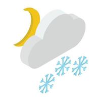 conceptos de nevadas nocturnas vector