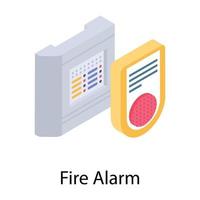 conceptos de alarma contra incendios vector