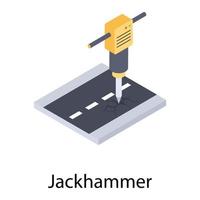 Construction Jackhammer Concepts vector