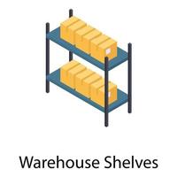 Warehouse Shelves Concepts vector