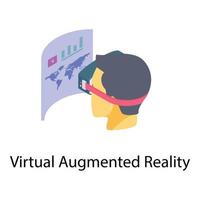 realidad virtual aumentada vector