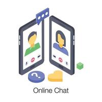 Online Chatting Concepts vector