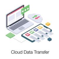 Cloud Data Transfer vector