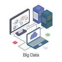 conceptos de big data vector