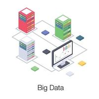 conceptos de big data vector