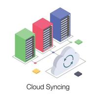 Cloud Syncing Concepts vector