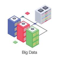conceptos de big data vector