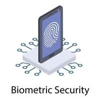 Biometric Security Concepts vector