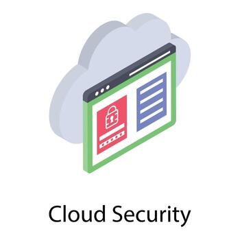 Cloud Website Security vector