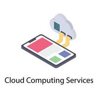 servicios de computación en la nube vector