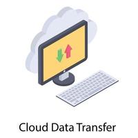 Cloud Data Transfer vector