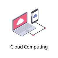conceptos de computación en la nube vector