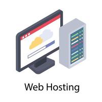 Web Hosting Concepts vector
