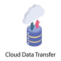Cloud Data Transfer vector