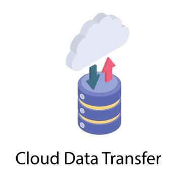 transferencia de datos en la nube vector