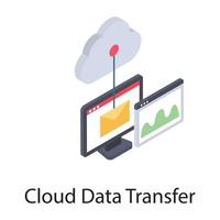 Cloud Data Transfer vector