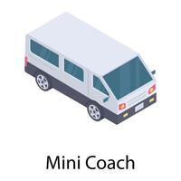 conceptos de minibuses vector