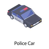 conceptos de coche de policía vector