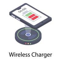 Wireless Charger Technology vector