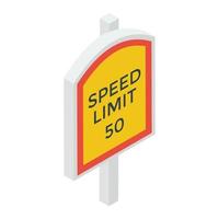 Speed Limit Symbol vector