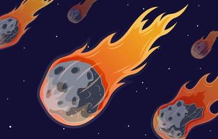 Flat Meteor Background vector