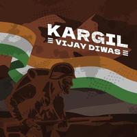 Kargil Vijay Diwas Concept vector