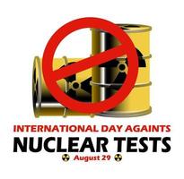 Day Against Nuclear Tests Vector Illustration, August 29