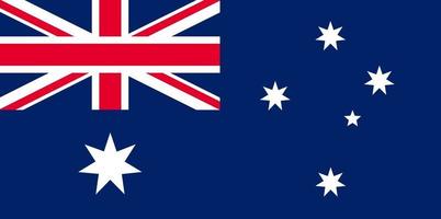 Ilustración de vector de bandera de australia editable y escalable