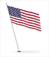 editable vector image of american flag