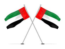 imagen vectorial de la bandera nacional de los emiratos árabes unidos vector