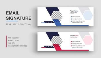 Email signature or email footer design template vector