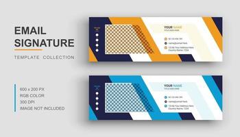 Email signature or email footer design template vector