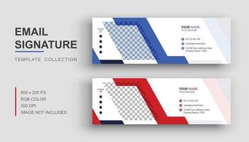 Email signature or email footer design template vector