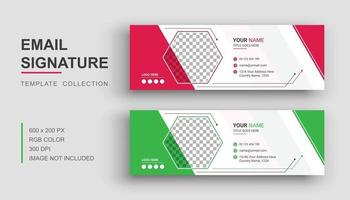 Email signature or email footer design template vector