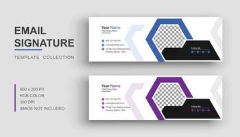 Email signature or email footer design template vector