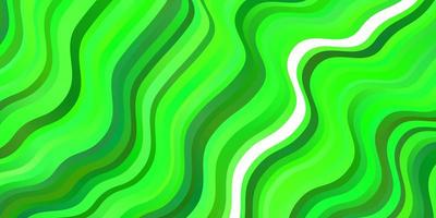 Light Green vector pattern with curves.