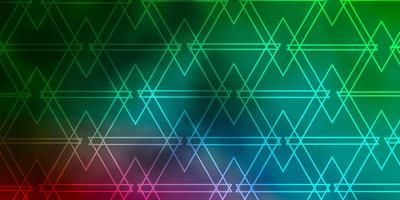 Light Green, Red vector backdrop with lines, triangles.