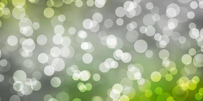 Light Green, Yellow vector template with circles.