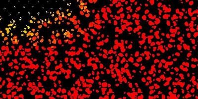 Dark red, yellow vector template with abstract forms.