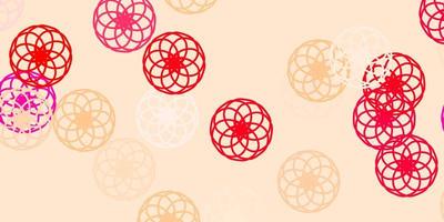 Light Red vector template with circles.