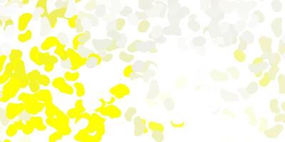 Light yellow vector texture with memphis shapes.