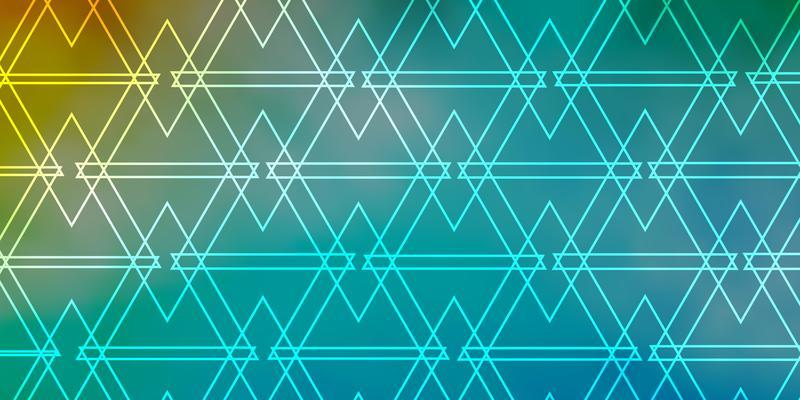 Light Blue, Yellow vector template with lines, triangles.