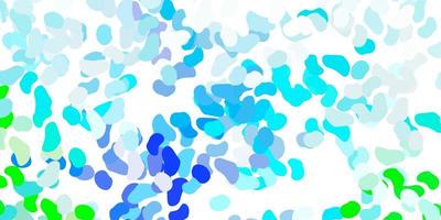 Light blue, green vector backdrop with chaotic shapes.