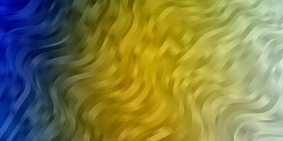 Light Blue, Yellow vector background with curves.