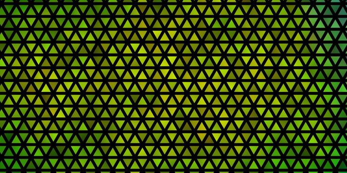 diseño de vector verde claro con líneas, triángulos.