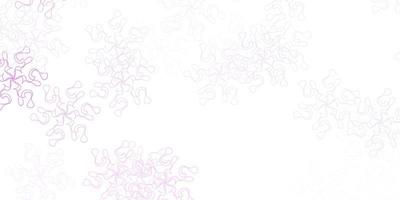 Light purple vector doodle background with flowers.