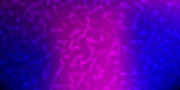 diseño vectorial de color violeta claro, rosa con formas de hexágonos. vector