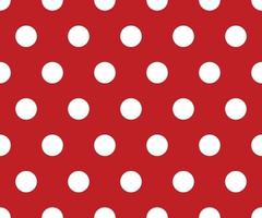 Vintage polka dots white and red pattern, colorful background - vector abstract background