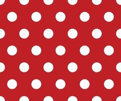 Vintage polka dots white and red pattern, colorful background - vector abstract background